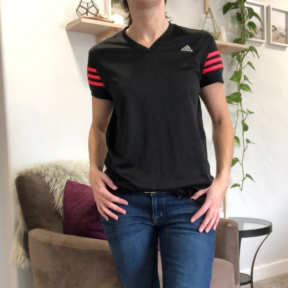 ADIDAS Black Running Climalite Shirt Large - Picture 3 of 9